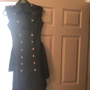Calvin Klein dress military style with belt
